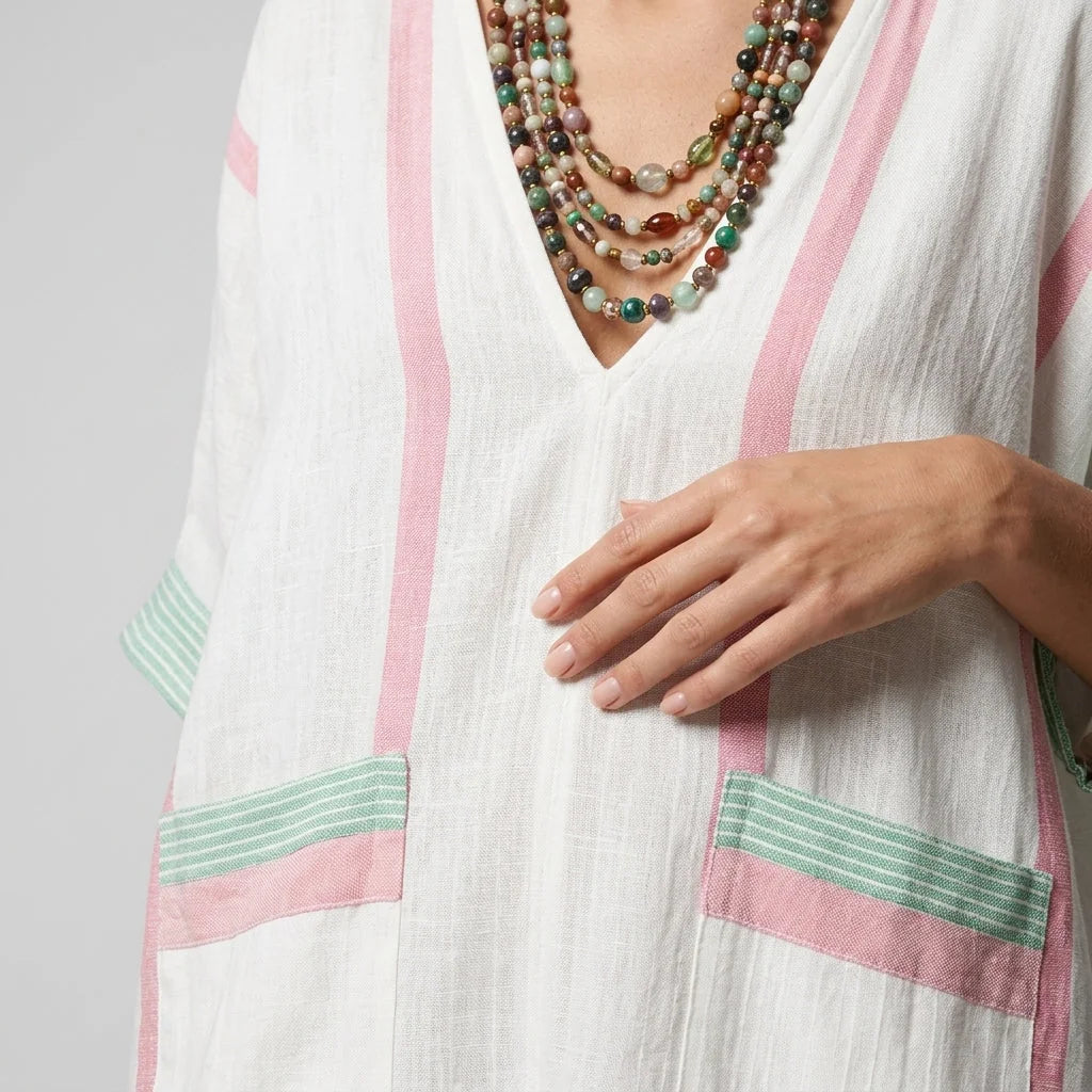 Linen-Blend Relaxed Maxi Dress