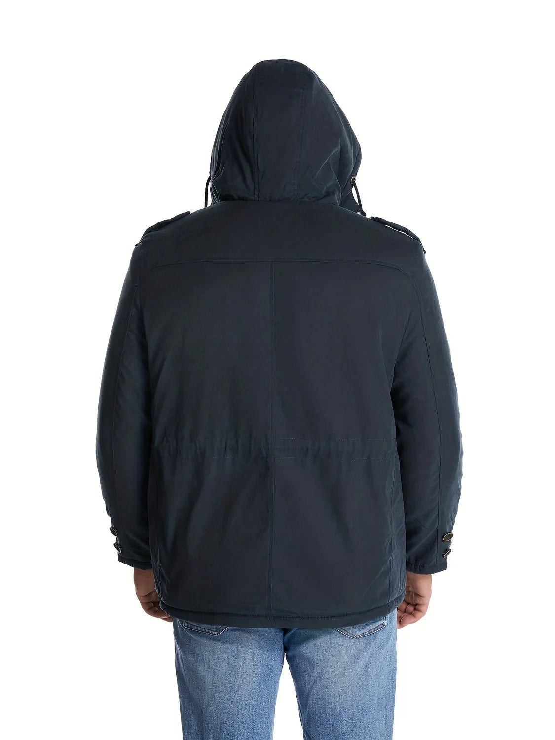 Men's Hooded Jacket – Black Insulated Utility
