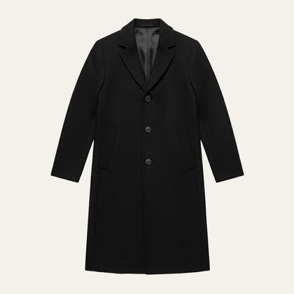 Men's Single Breasted Overcoat Cotton Blend