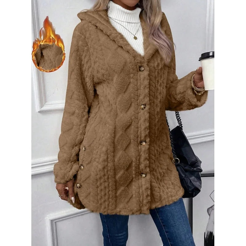 Women's Hooded Fleece Winter Jacket