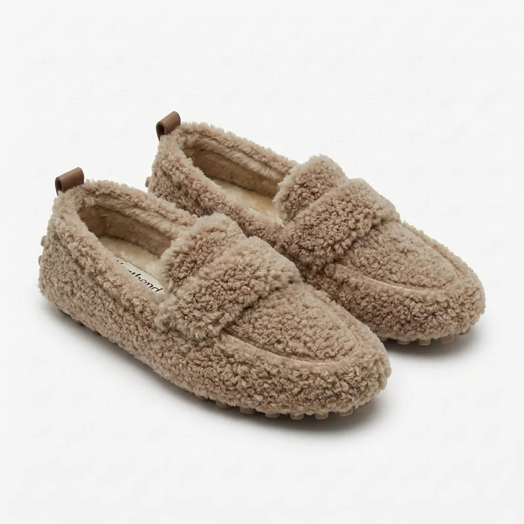 Fuzzy Teddy Loafers Slip-On