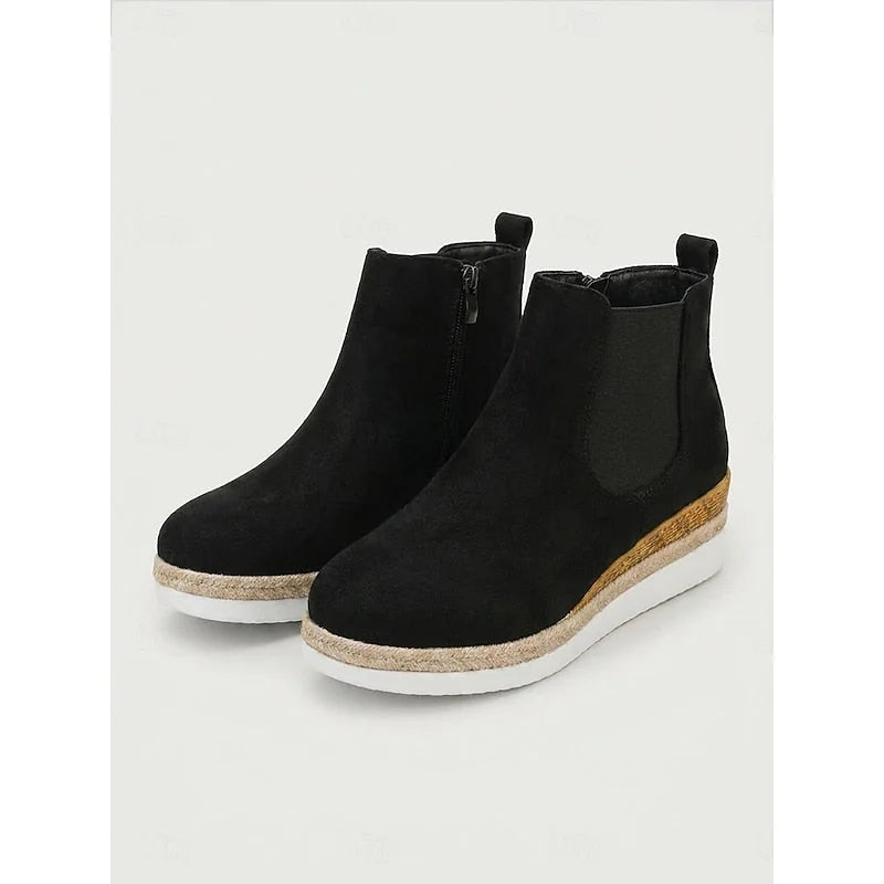 Chelsea Boots – Burgundy Wedge Ankle