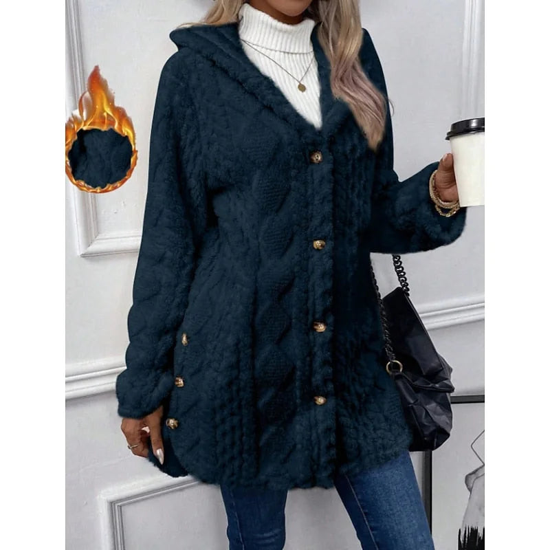 Women's Hooded Fleece Winter Jacket