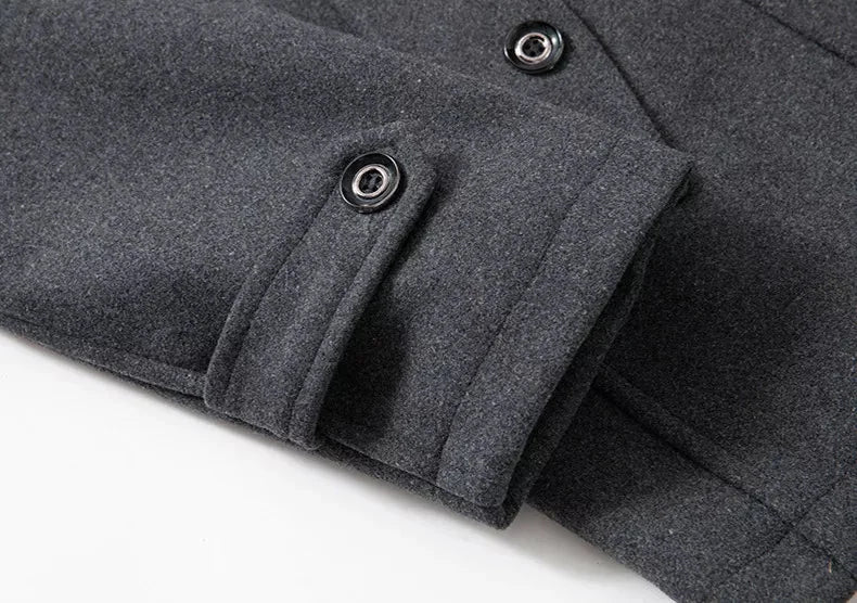 Men's Layered Collar Overcoat