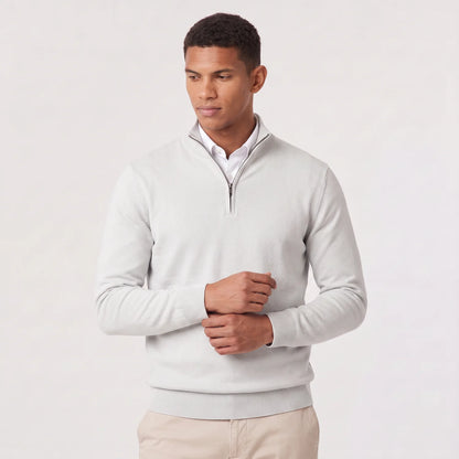 Men's Quarter-Zip Knit Sweater