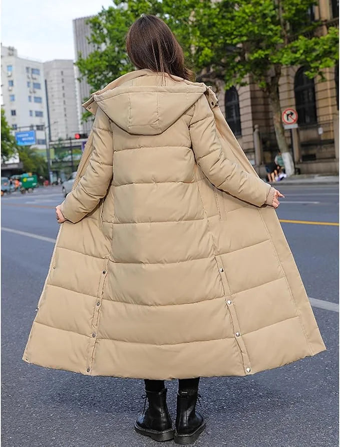 Women's Wool Blend Winter Coat with Hood