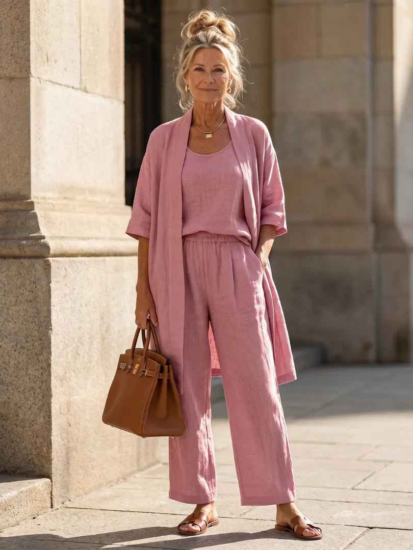Women's Three-Piece Wide-Leg Set