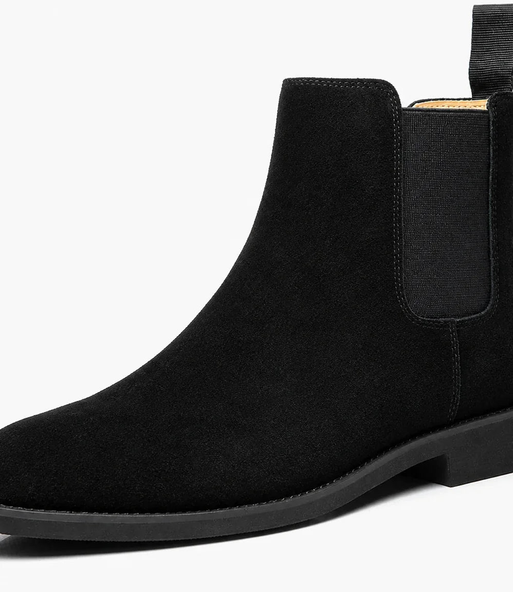 Men's Chelsea Boots – Black Suede Crepe Sole - Black detail