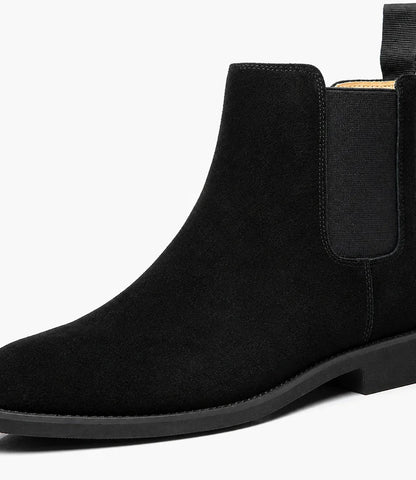 Men's Chelsea Boots – Black Suede Crepe Sole - Black detail