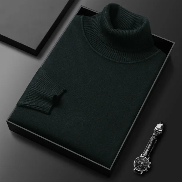 Men's Turtleneck Sweater - Green