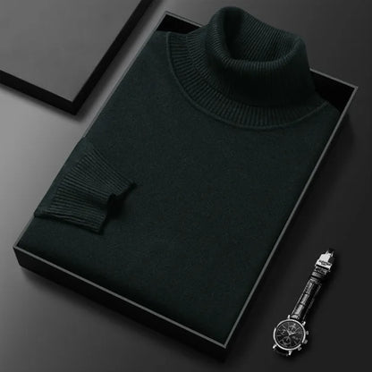 Men's Turtleneck Sweater - Green