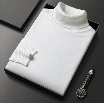 Men's Turtleneck Sweater - White