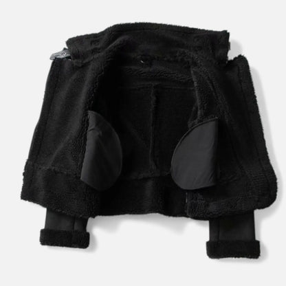 Women's Suede Shearling Moto Jacket - view 6